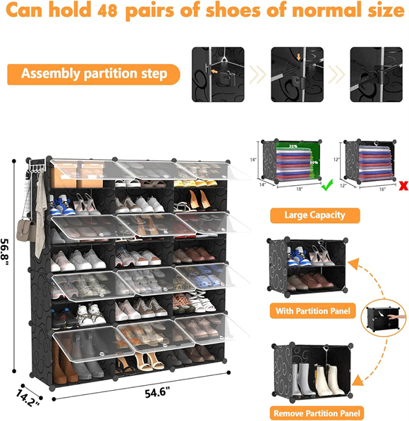 Shoe rack with cover